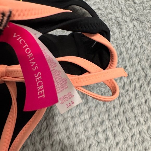 Victoria's Secret Black and Coral Bra - Picture 2 of 2